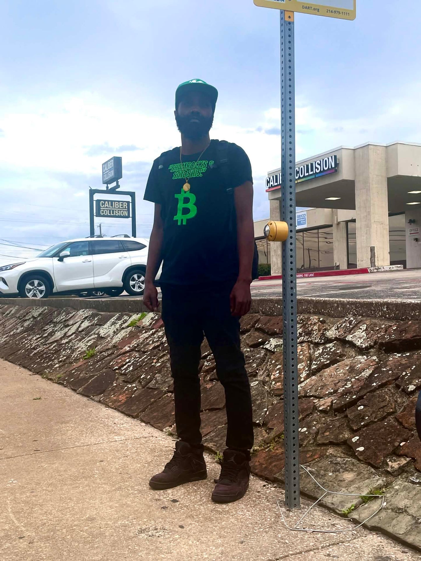 St. Patricks day Shamrocks & Satoshi Crew Neck Tee
